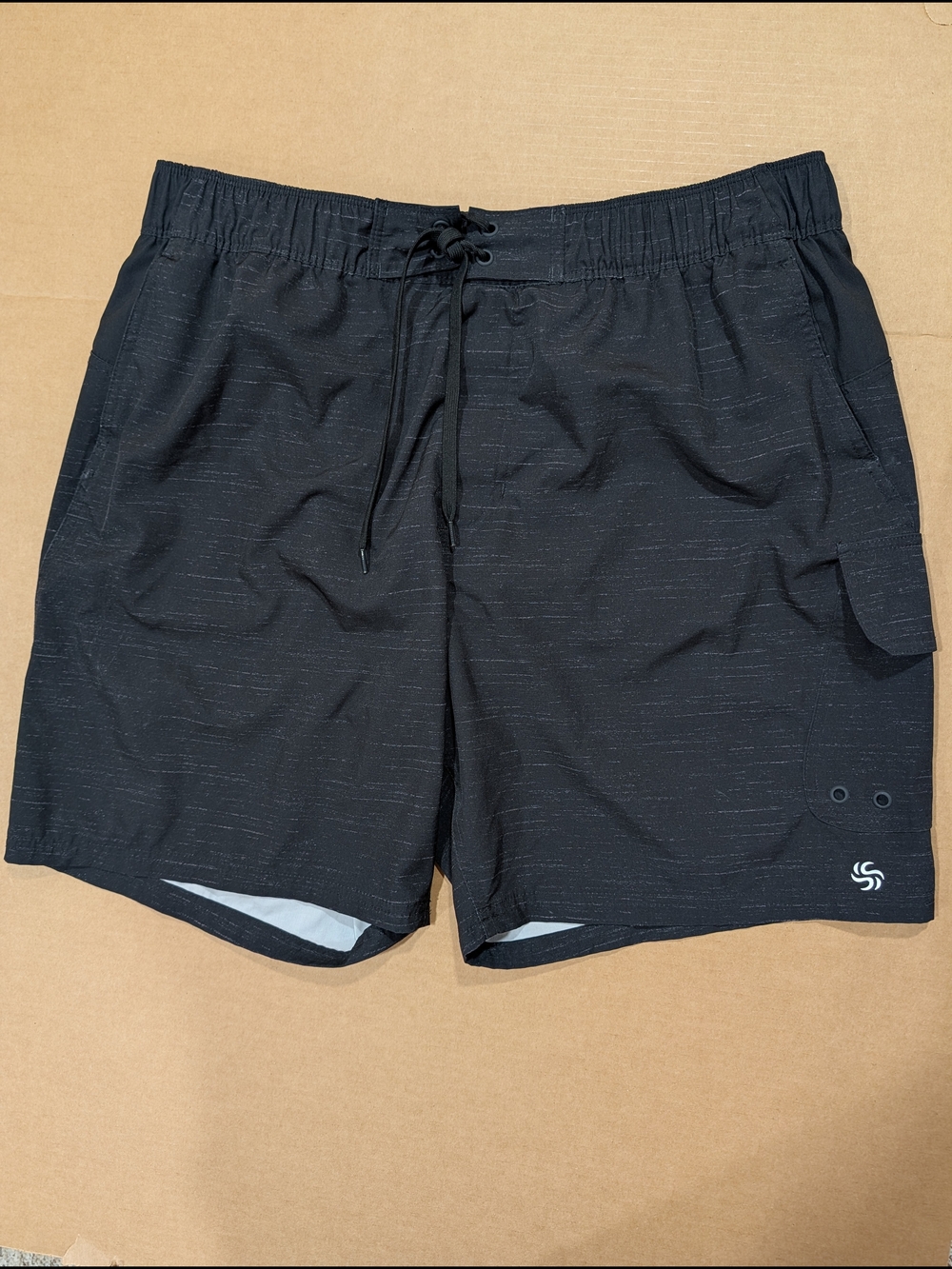Sol Borne Men's Swim/Active Shorts Size Large Black Pockets